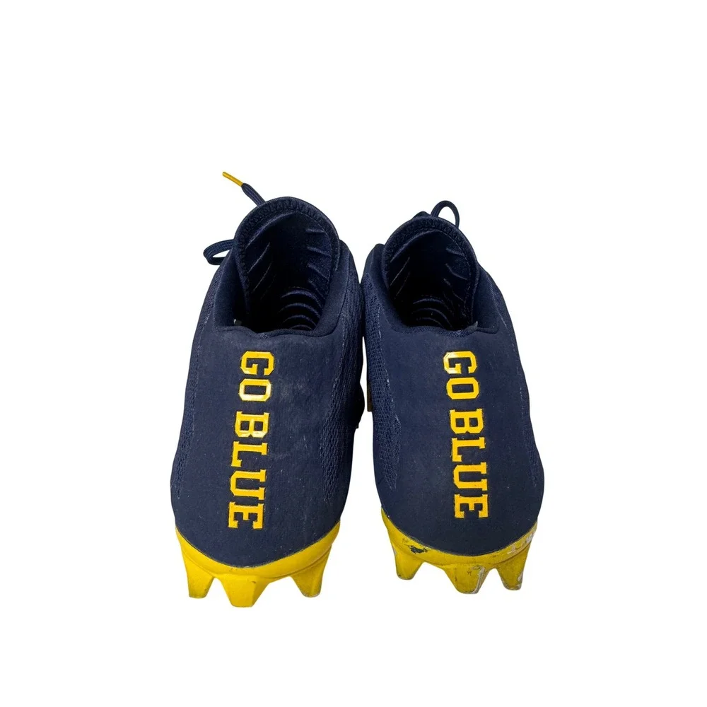 Jordan Vapor‎ Speed 2 3/4 TD Michigan Wolverines Football Cleats Navy Yellow 10